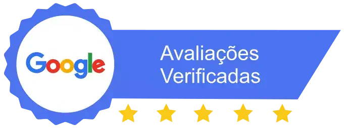 Selo de avaliação 5 estrelas no Google Reviews